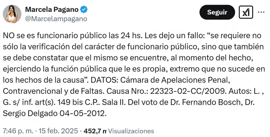 El tuit de Marcela Pagano en defensa de la cripto que impuls Javier Milei y que deriv en un escndalo internacional.