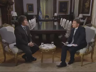 Javier Milei en la entrevista con TN y Jonatan Viale