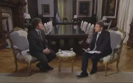 Javier Milei en la entrevista con TN y Jonatan Viale