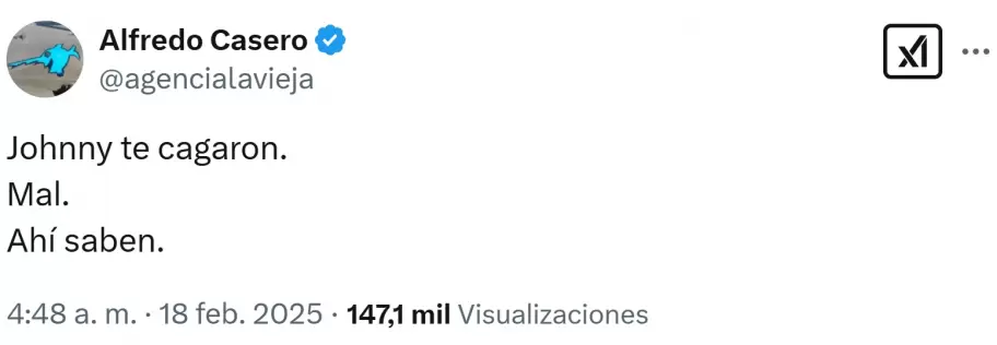 Casero y la advertencia a Jonatan Viale, tras su exposicin como operador poltico del oficialismo en el crudo de la entrevista que brind Milei.