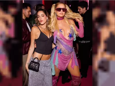 Tini y Paris Hilton a puro festejo