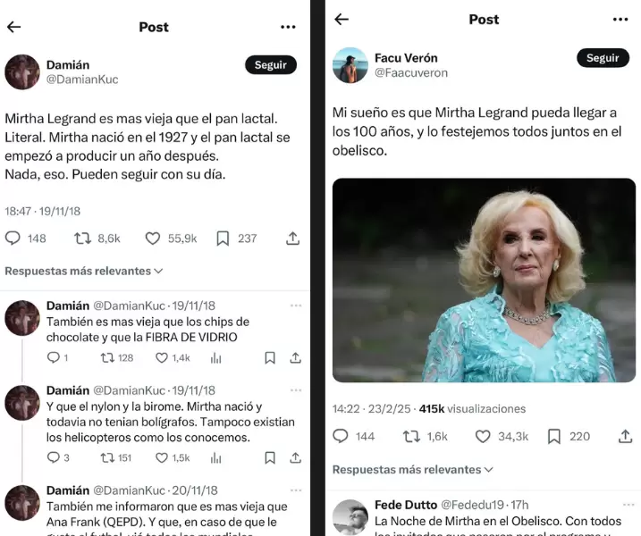 As reaccionaron las redes sociales al cumpleaos de Mirtha Legrand