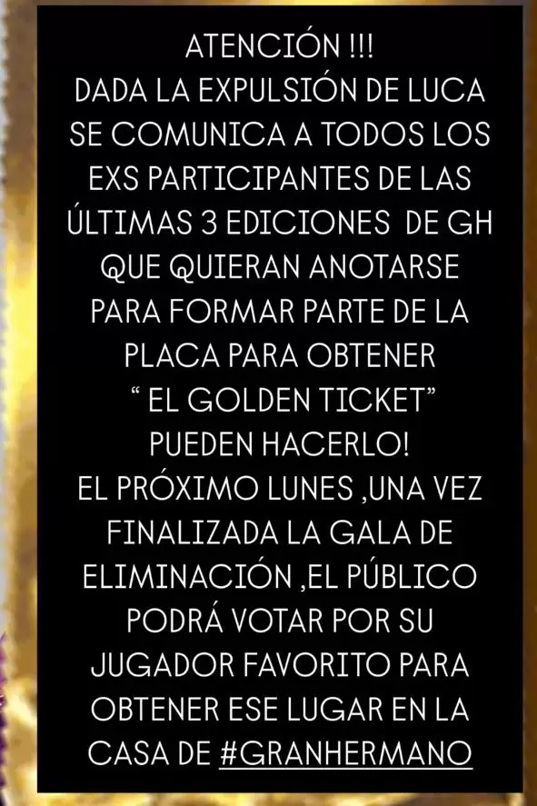 El anuncio de Santiago del Moro sobre el Golden Ticket