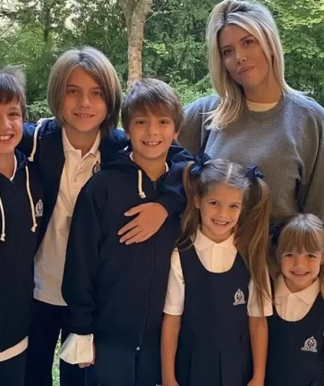 Wanda Nara y sus cinco hijos