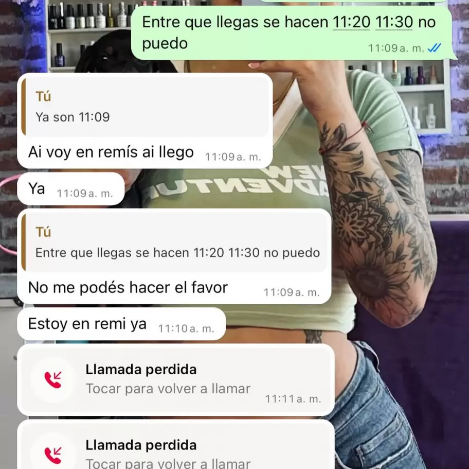 Los chats entre la clienta que destroz el local de pestaas de Montegrande y su duea.