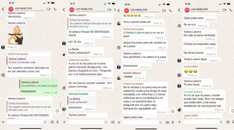 Fuerte intercambio de mensajes entre Yanina Latorre y Cinthia Fernndez