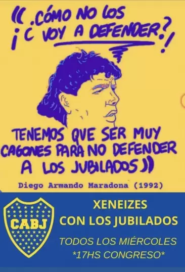 Hinchas de clubes convocan a apoyar la tradicional marcha de jubilados