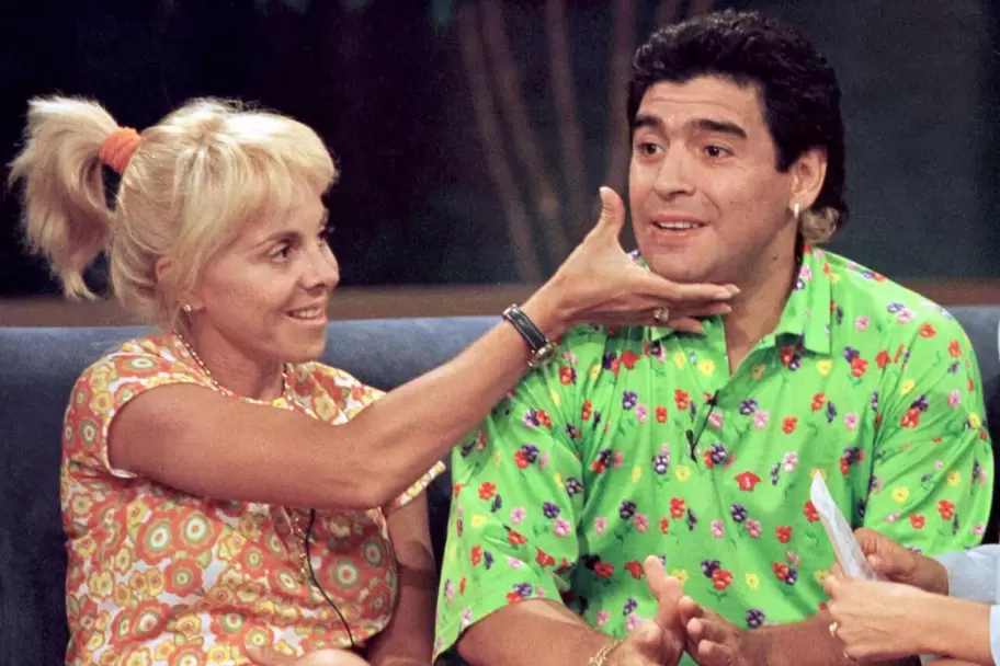 Claudia Villafae y Diego Maradona