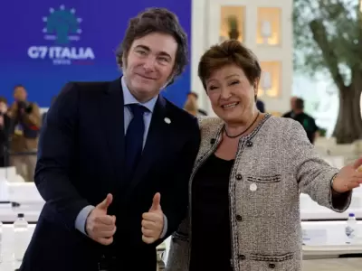 Javier Milei y Kristalina Georgieva, titular del FMI.