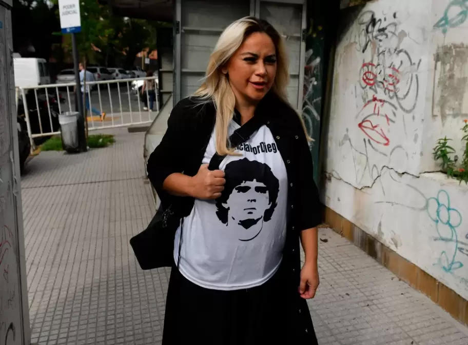 As llegaba Vernica Ojeda al juicio por la muerte de Diego Armando Maradona.