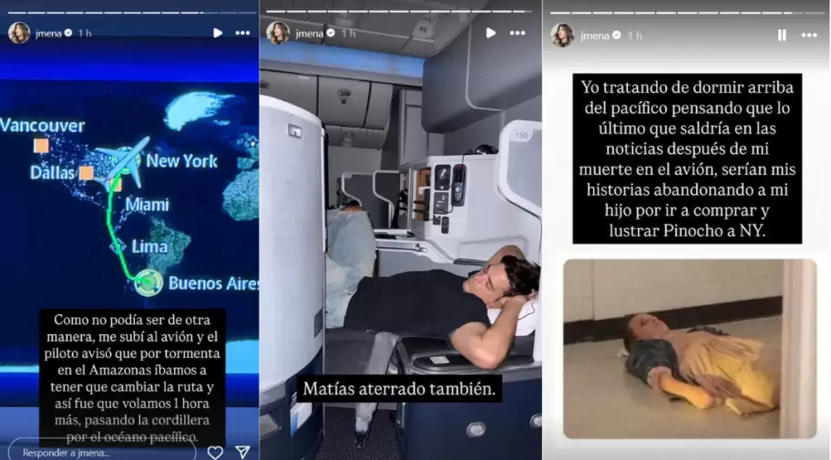 Jimena Barn cont los detalles que sufri en su vuelo a Nueva York