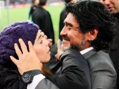 Dalma Maradona y Diego Maradona