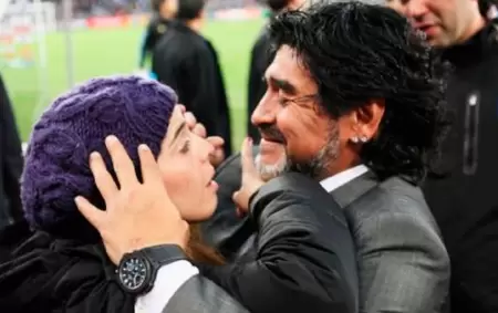 Dalma Maradona y Diego Maradona