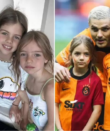 Wanda Nara y Mauro Icardi junto a Francesca e Isabella