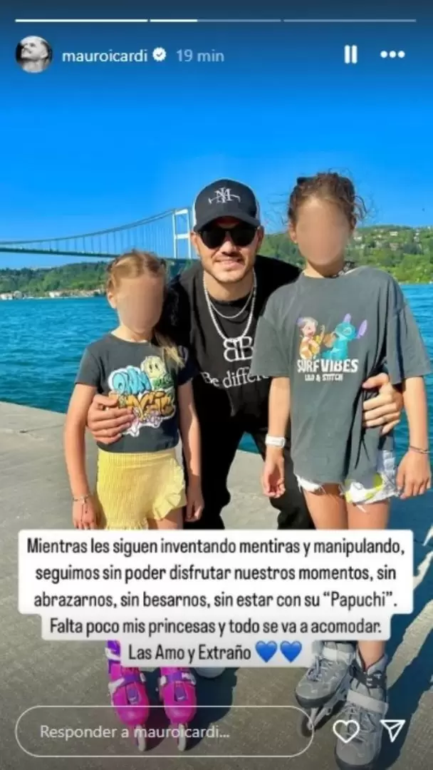 El mensaje de Mauro Icardi a sus hijas