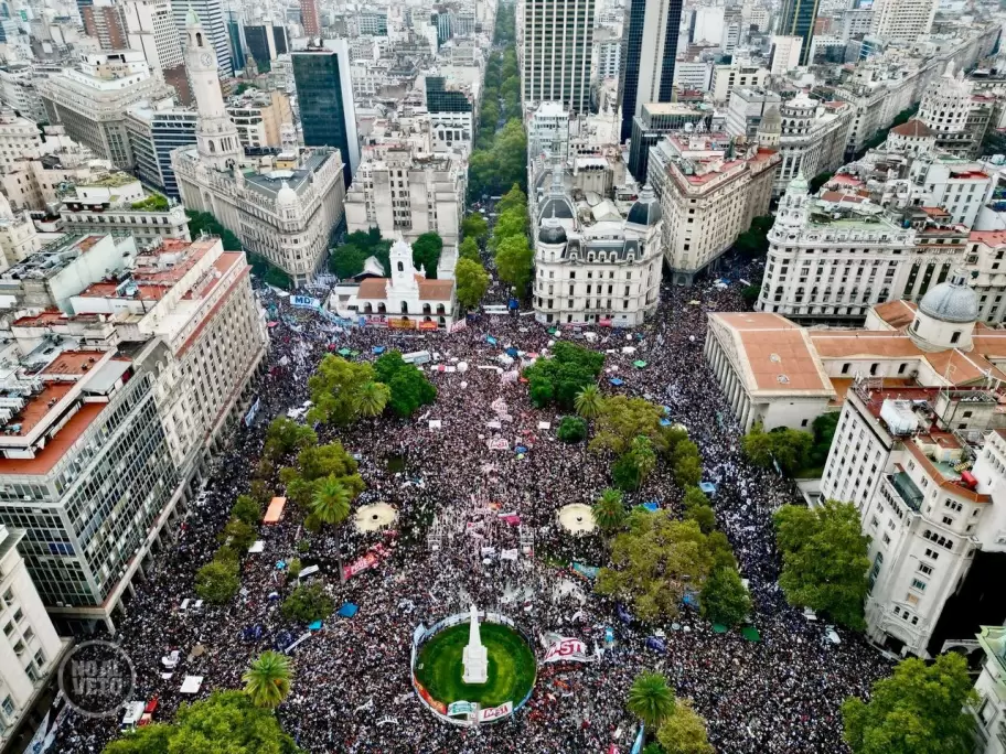La marcha por el Da Nacional de la Memoria por la Verdad y la Justicia en Plaza de Mayo