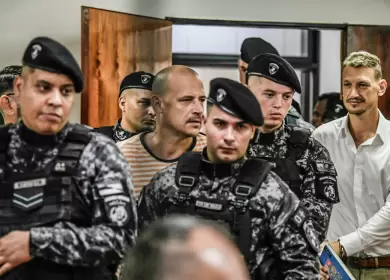 Germn y Sebastin Kiczka durante la jornada del juicio