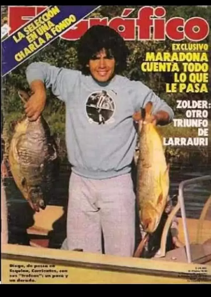 El Diego por la revista deportiva El Gráfico