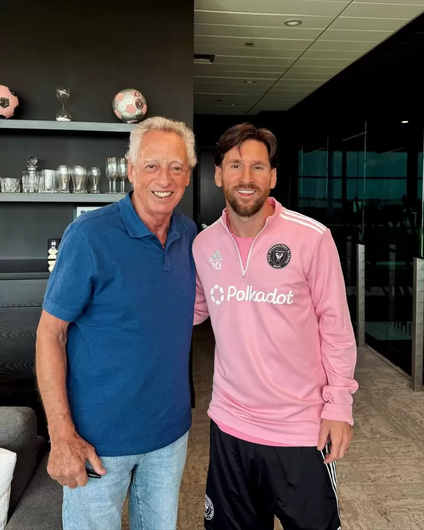 Lionel Messi y Quique Wolff