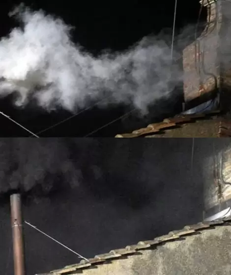 El humo que informa del nuevo Papa