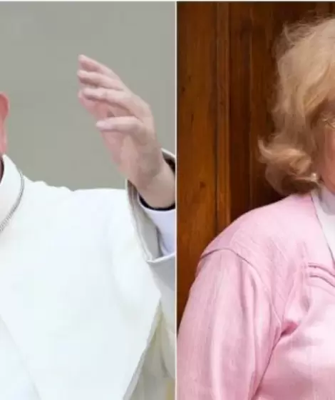 El Papa Francisco y Amalia Damonte, la nica "novia" que tuvo en su infancia.