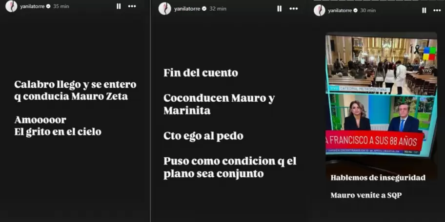 Yanina Latorre expuso el enojo de Marina Calabró y las condiciones que puso para salir al aire
