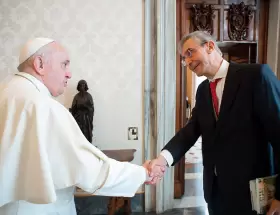 El Papa Francisco y Nelson Castro