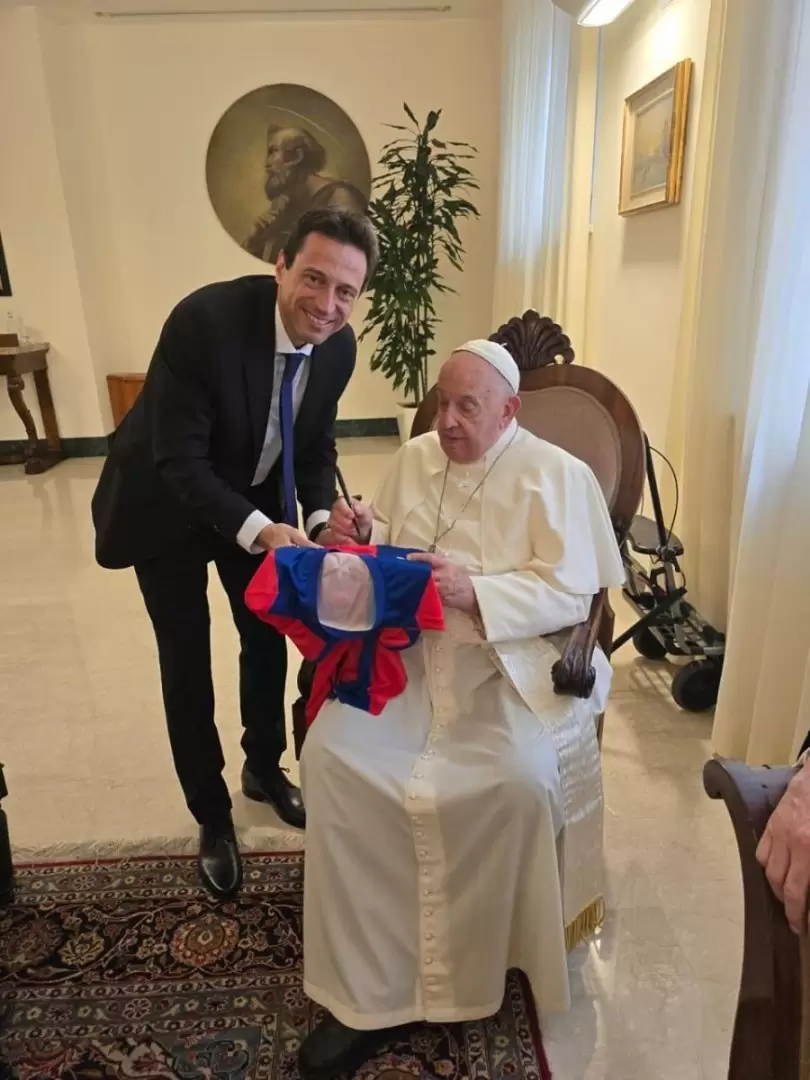 Marcelo Moretti junto al papa Francisco