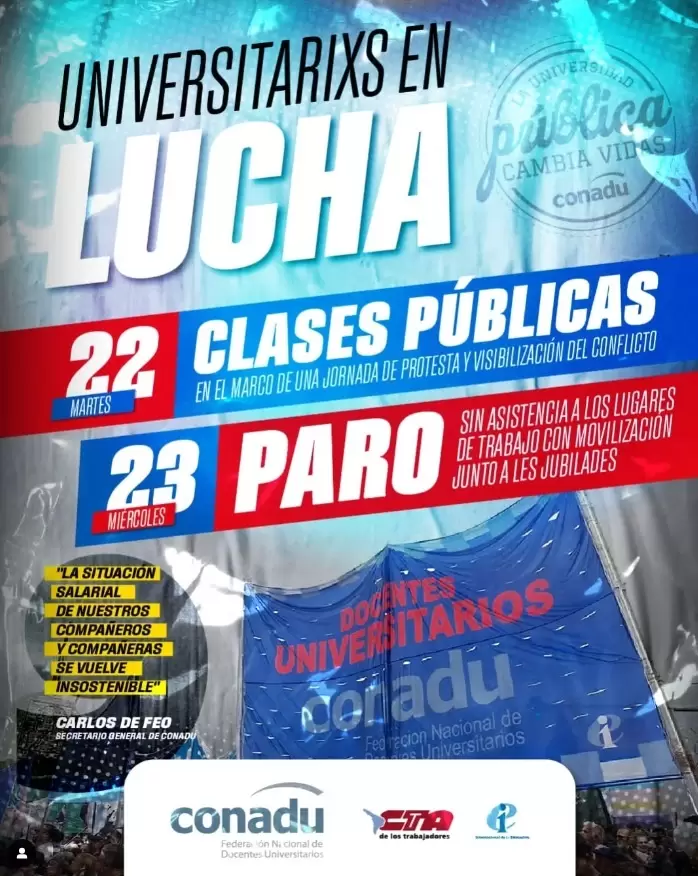 Docentes universitarios lcuahn por salarios dignos