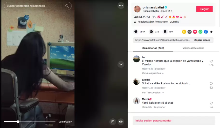 Siguen las críticas a Oriana Sabatini