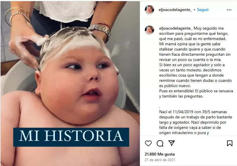A través de Instagram, Barby Harvey pudo dar voz a su hijo y contar su historia