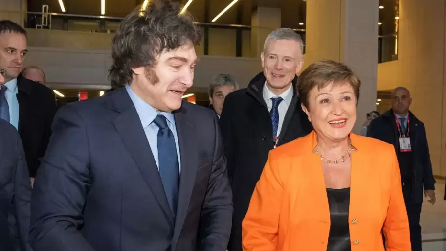 Javier Milei y Kristalina Georgieva