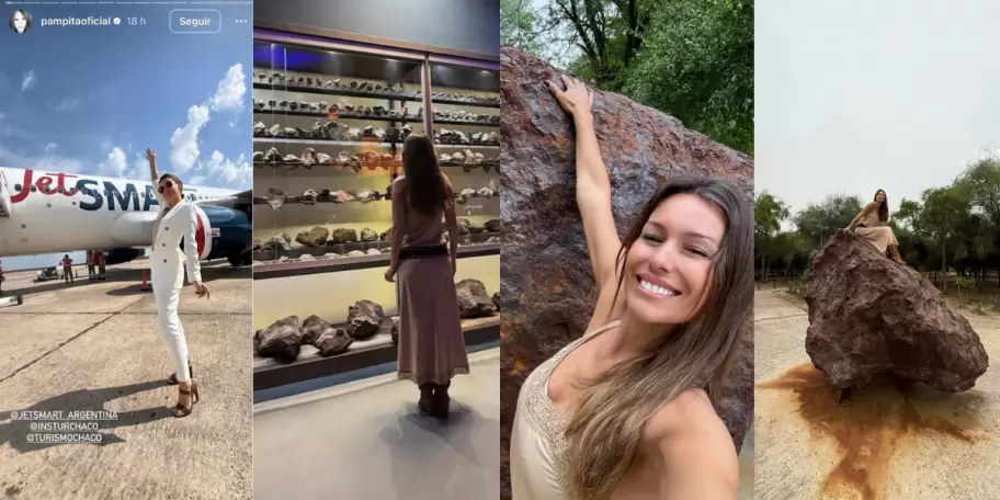 Pampita disfrutó de un recorrido por la provincia de Chaco
