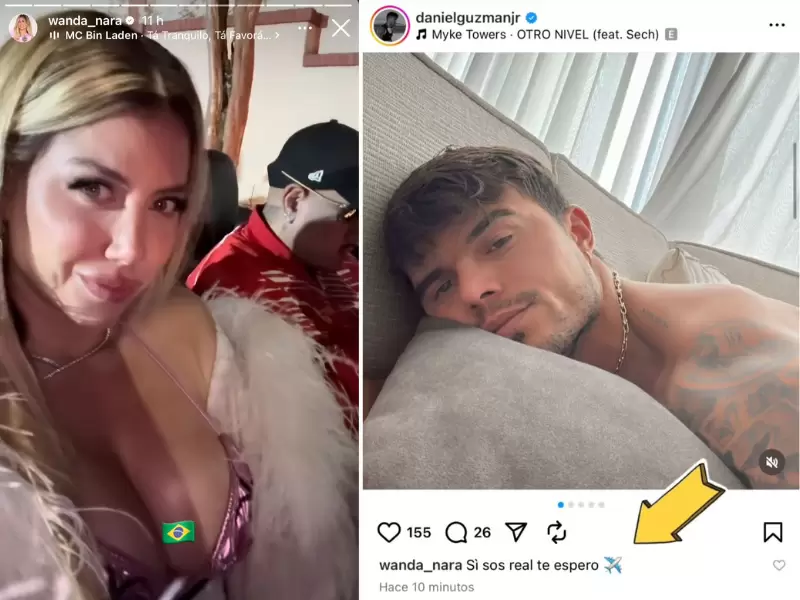 Desde Brasil, Wanda Nara coquetea con un futbolista mexicano