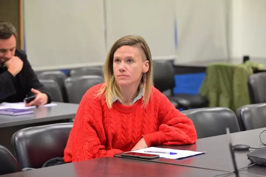 Laura Cano, del bloque PTS Frente de Izquierda