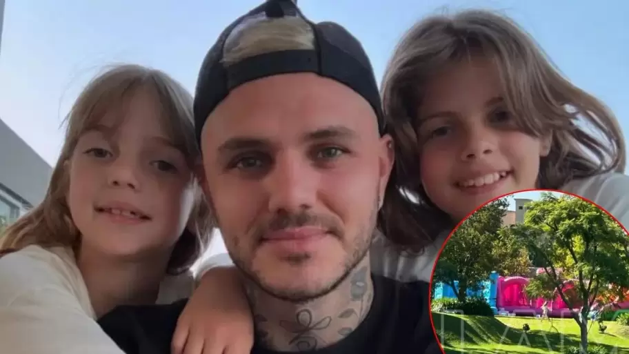 Icardi, sus dos hijas y la fiesta que armó en su casa de Nordelta