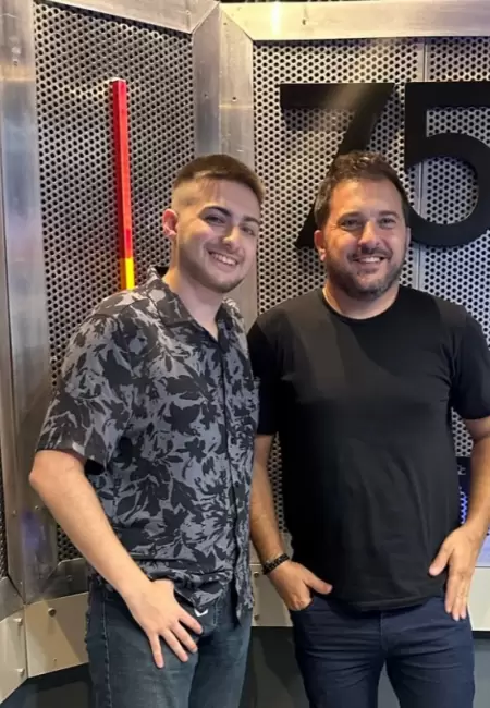 Luciano Nicolás García Laprebende junto a Diego Brancatelli.