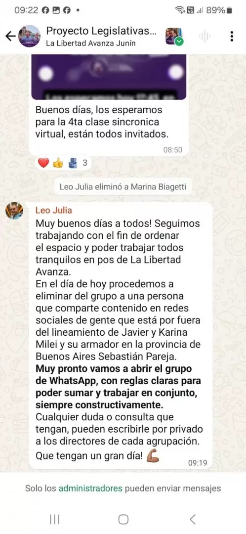 Los chats que catapultaron la salida del titular del PAMI de Junin