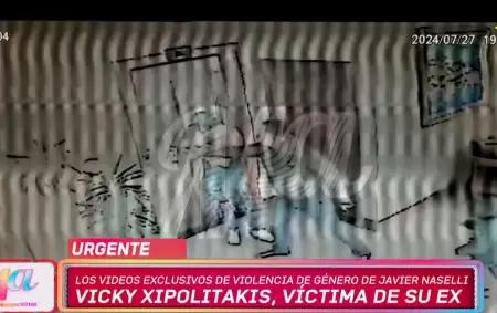 Salió a la luz un video de Vicky Xipolitakis siendo agredida por su ex marido, Javier Naselli