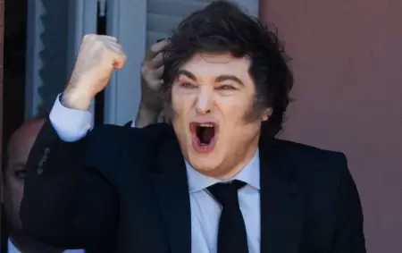 Javier Milei desde los balcones de Casa Rosada