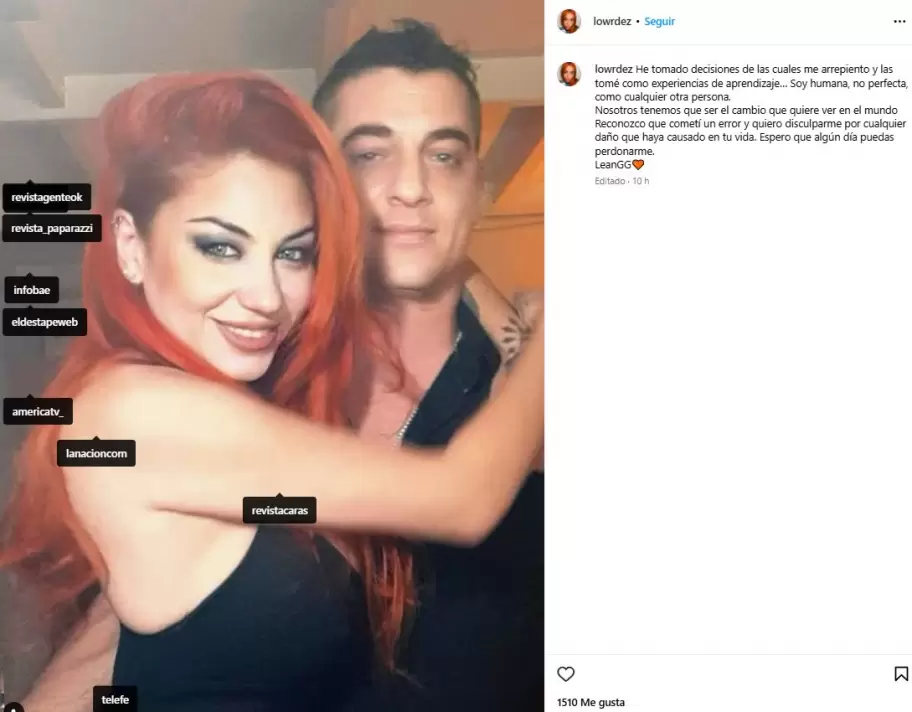 El mensaje de Lowrdez de Bandana a su ex