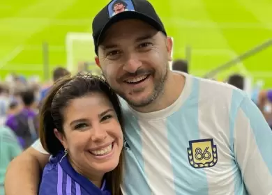 Cecilia Insinga y Diego Brancatelli en Qatar 2022.