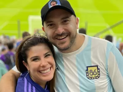 Cecilia Insinga y Diego Brancatelli en Qatar 2022.