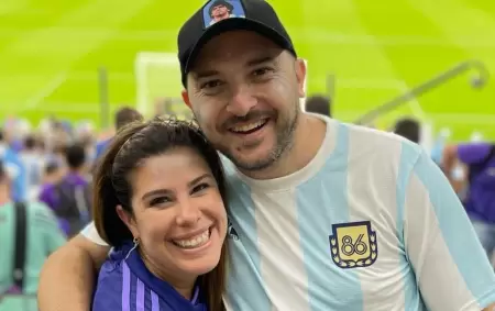 Cecilia Insinga y Diego Brancatelli en Qatar 2022.