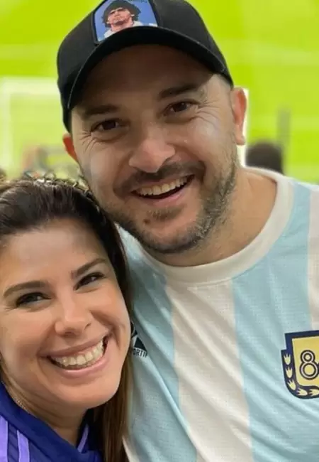 Cecilia Insinga y Diego Brancatelli en Qatar 2022.