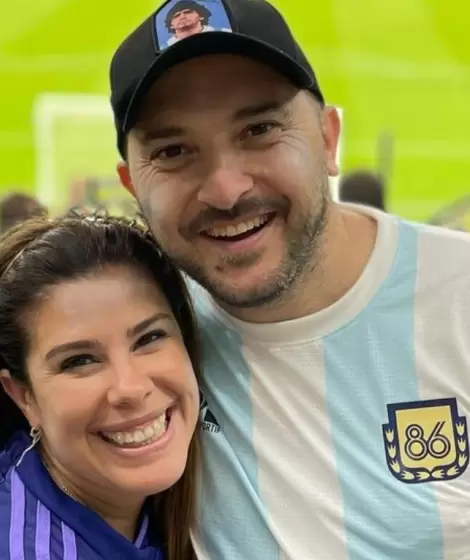 Cecilia Insinga y Diego Brancatelli en Qatar 2022.