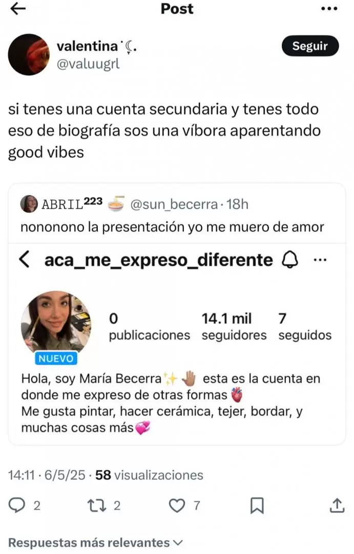 Mara Becerra abri una nueva cuenta en Instagram y no fue del todo aceptada