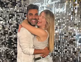 Laurita Fernández y "Peluca" Brusca