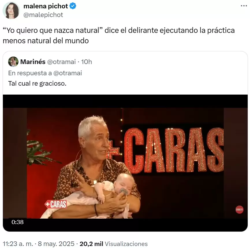 Malena Pichot y la crtica a las confesiones de Marley en relacin al parto en el que naci su segunda hija por vientre subrogado.