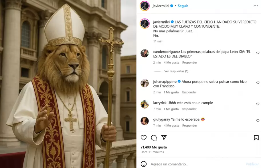 El nuevo papeln de Javier Milei